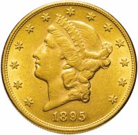 Купить США 20 долларов (dollars) 1895 Голова Свободы (Liberty Head Double Eagle) "S"