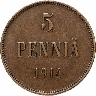 купить 5 пенни (pennia) 1911, монета для Финляндии