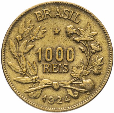 купить Бразилия 1000 рейс (reis) 1924