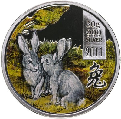 купить Острова Кука 5 долларов 2011 "Год кролика"