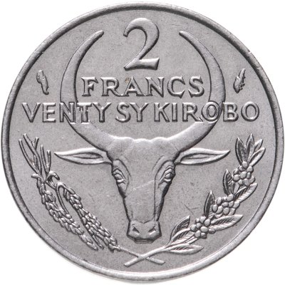 купить Мадагаскар 2 франка 1976