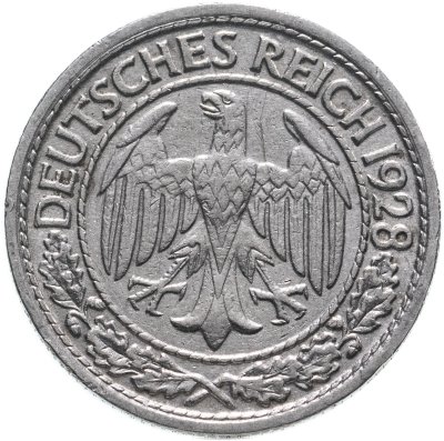 купить Германия 50 рейхспфеннигов (reichspfennig) "F" 1928