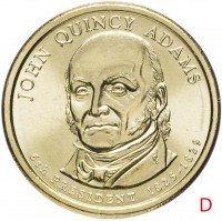 купить США 1 доллар 2008 D "6-й Президент США - Джон Куинси Адамс"