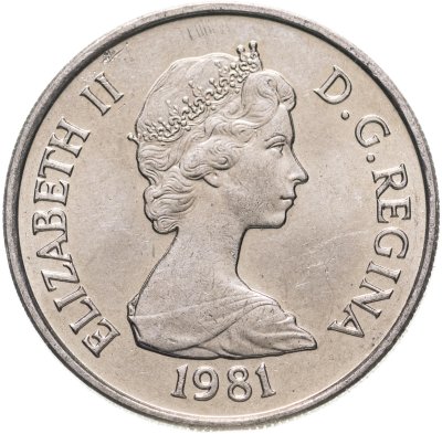 купить Тёркс и Кайкос 1/4 кроны (crown) 1981