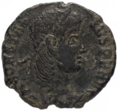 купить Римская Империя Констанций II 324–361 гг фракция фоллиса (реверс: легенду обрамляет лавровый венок)