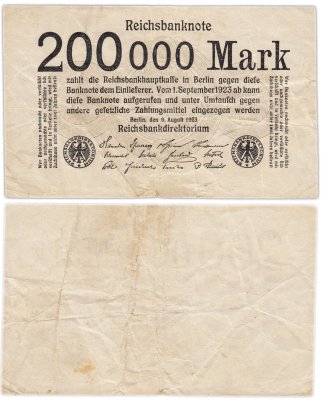 купить Германия 200000 марок 1923 (Pick 100(2)
