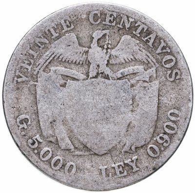 купить Колумбия 20 сентаво (centavos) 1913