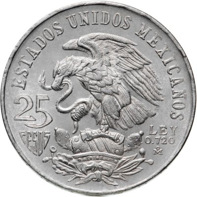 купить Мексика 25 песо (pesos) 1968 Летние Олимпийские игры 1968, Мехико