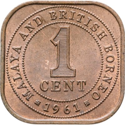 купить Малайя и Британское Борнео 1 цент (cent) 1961
