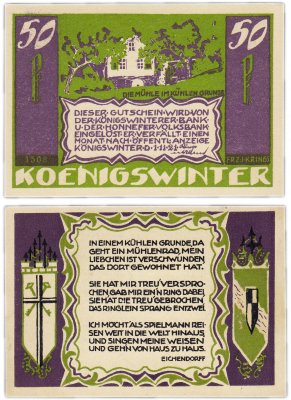 купить Германия (Рейнская провинция: Кёнигсвинтер) 50 пфеннигов 1921