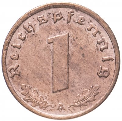 купить Германия (Третий рейх) 1 рейхспфенниг (reichspfennig) 1940 А, бронза