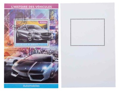 купить Джибути марки квартблок "Автомобили" 4000 франков 2015