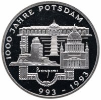 купить ФРГ 10 марок 1993 "1000 лет городу Потсдам" (F)