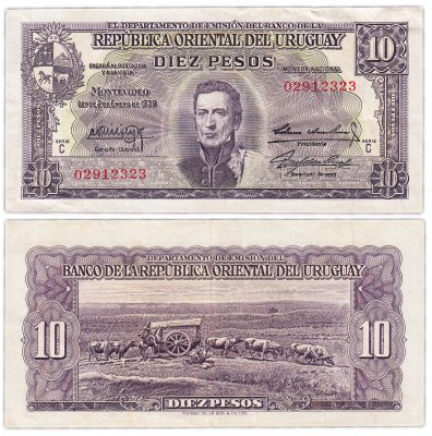 купить Уругвай 10 песо 1939 (Pick 37с) (п.3)