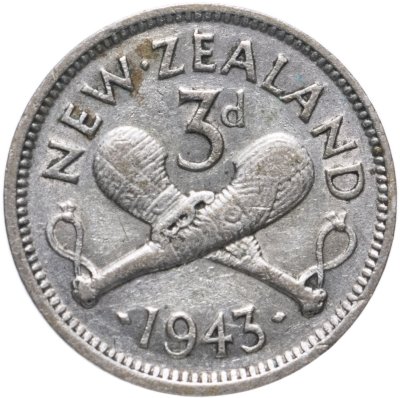 купить Новая Зеландия 3 пенса (pence) 1943