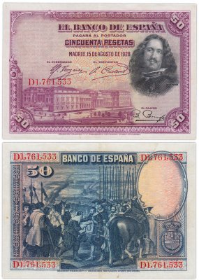 купить Испания 50 песет 1928 (Pick 75)