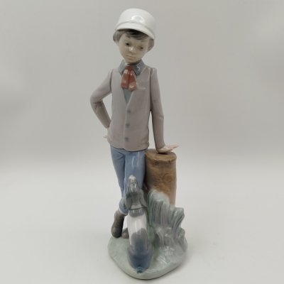 купить Статуэтка "Мальчик с собакой", фарфор, роспись, NAO Porcelain, Испания, 1983-2000 гг.