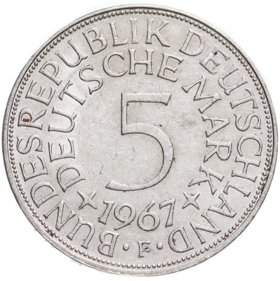купить Германия 5 марок 1967 "F"