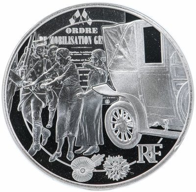 купить Франция 10 евро 2014 "Первая Мировая Война", в футляре с сертификатом