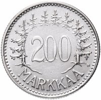 Купить Финляндия 200 марок (markkaa) 1957