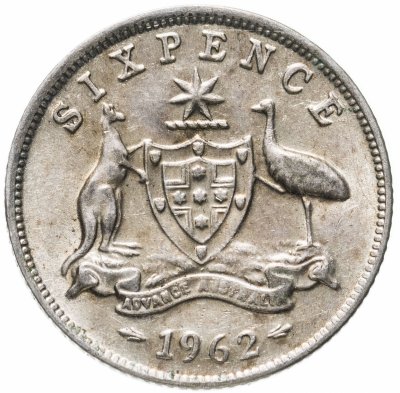 купить Австралия 6 пенсов (pence) 1962