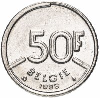 Купить Бельгия 50 франков 1987-1993 случайный год -надпись на французском