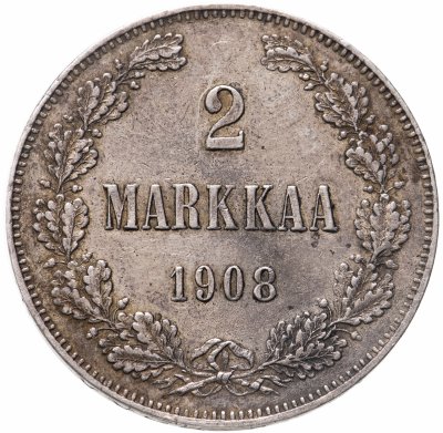 купить 2 марки 1908 L, монета для Финляндии