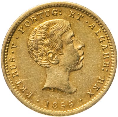 купить Португалия 1000 рейс (reis) 1855, с портретом короля Педру V