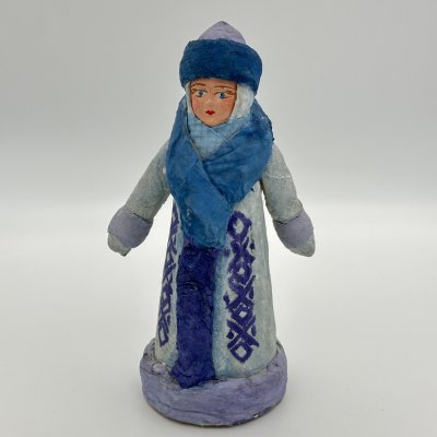 купить Игрушка новогодняя (под ёлку) "Снегурочка", папье-маше, роспись, СССР, 1950-1970 гг.