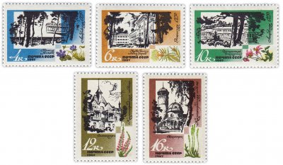купить Полная серия 1967 "Курорты Прибалтики" (5 марок)