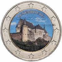 Купить Люксембург 2012 2 евро цветная "замок Вианден" с сертификатом