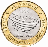 Купить Аргентина 2 песо 2012 "Мальвины"