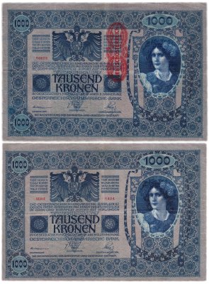 купить Австрия 1000 крон 1902 (1919) (Pick 59)