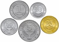 купить Никарагуа набор монет 2002-2007 (5 штук)