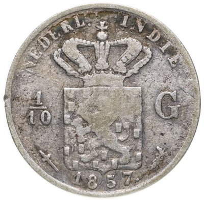 купить Голландская Ост-Индия 1/10 гульдена (gulden) 1857