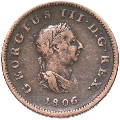 купить Великобритания 1/2 пенни (penny) 1806