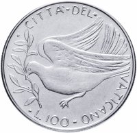 Купить Ватикан 100 лир (lire) 1977