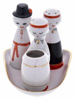 купить Набор для специй "Рига", фарфор, роспись, Рижская фарфоровая фабрика, СССР, 1970-1980 гг.