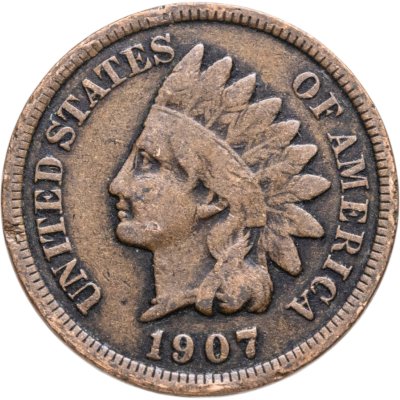 купить США 1 цент (cent) 1907 Indian Head Cent