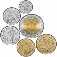 купить Намибия набор монет 2010-2012 (6 штук, UNC) Животные, растения