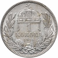 Купить Австро-Венгрия 1 крона 1916, монета для Венгрии
