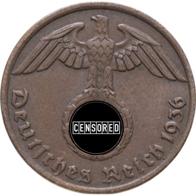 купить Германия (Третий рейх) 1 рейхспфенниг (reichspfennig) 1936 A