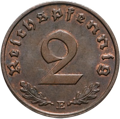 купить Германия (Третий Рейх) 2 рейхспфеннига "E" 1939