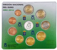Купить Испания 2016 официальный набор евро из 9 монет и жетона в буклете "Регион Астурия"