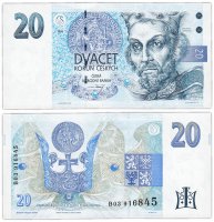 Купить Чехия 20 крон 1994 (Pick 10a)