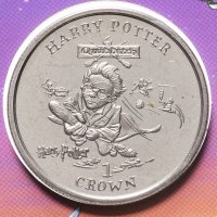 купить Остров Мэн 1 крона 2001 "Первый матч по Квиддичу" (в буклете)