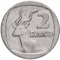 Купить ЮАР 2 ранда (рэнда, rand) 1989-1995, случайная дата