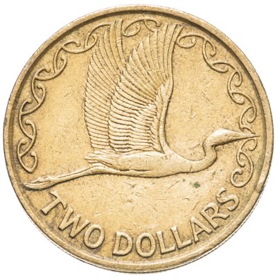 купить Новая Зеландия 2 доллара (dollars) 1990