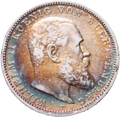 купить Германская Империя, Вюртемберг 3 марки (mark) 1912 F