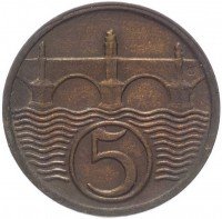 купить Чехословакия 5 геллеров 1938